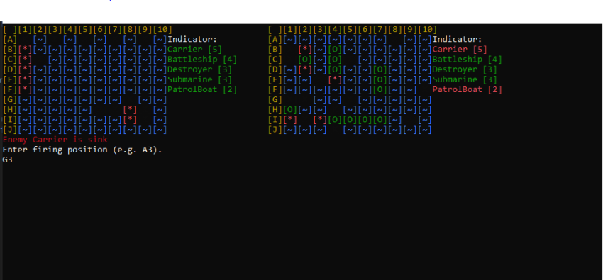 Battleship Game In C# Console